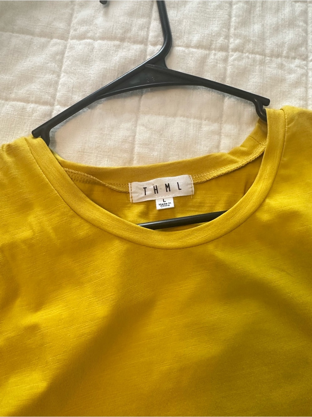THML Mustard Ruffle-Shoulder Tank Top - Picture 3 of 4